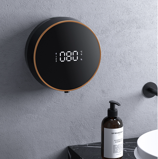 Automatic Induction Hand Sanitizer Machine Home Wall Mounted Foam Machine LED Temperature Display USB Rechargeable