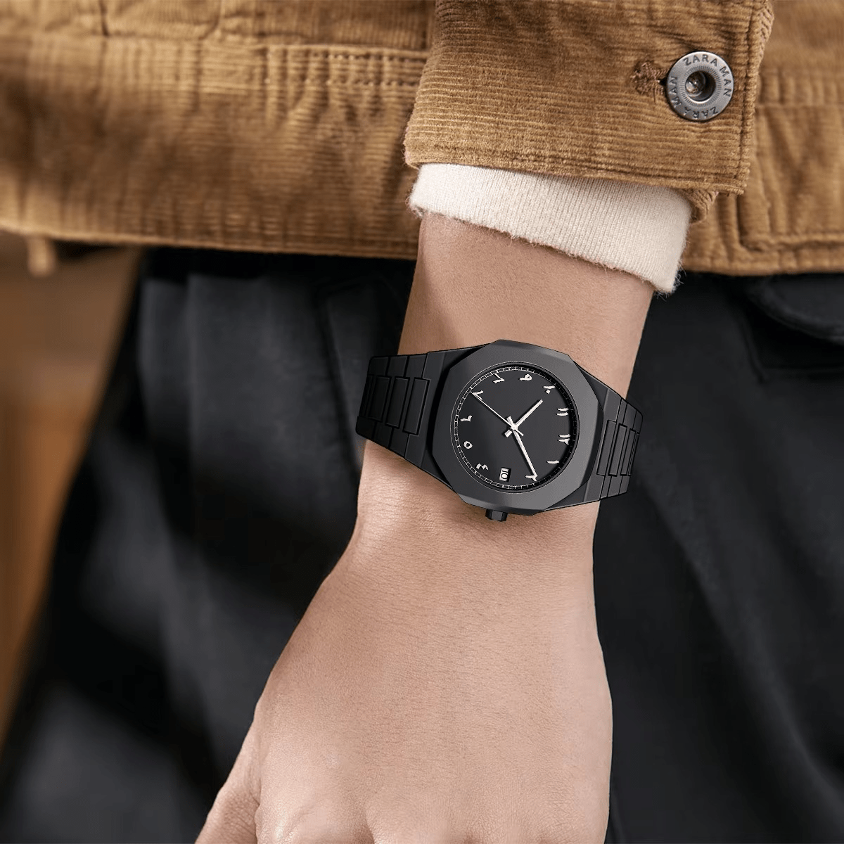 Arabic aura Stainless Steel Arabic Watch